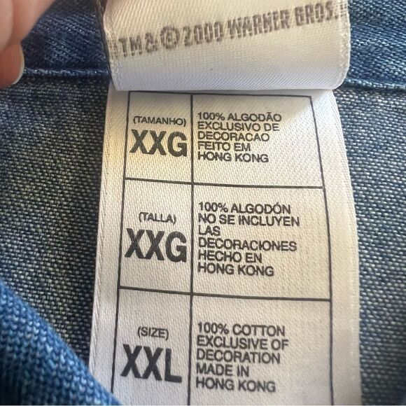 Vintage Y2K Warner Brothers Tweety Bird Denim Shirt.  Size XXL. Excellent Cond! - Picture 13 of 13
